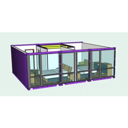 20ft*40ft 2 bedrooms living container house